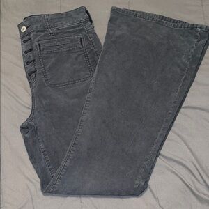 American Eagle Outfitters Charcoal High-Rise Wide Leg Pants